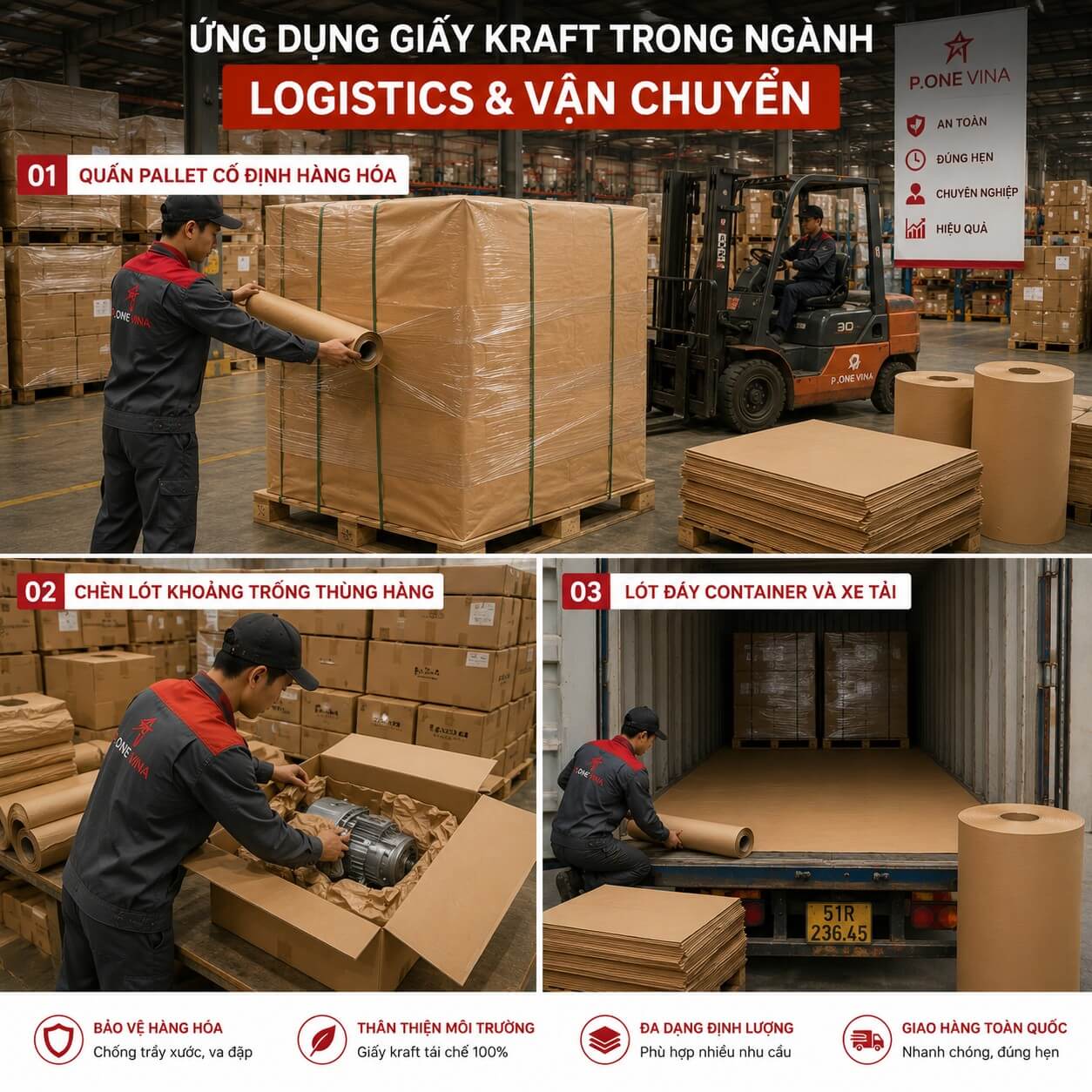 Ứng dụng giấy kraft trong ngành logistics & vận chuyển