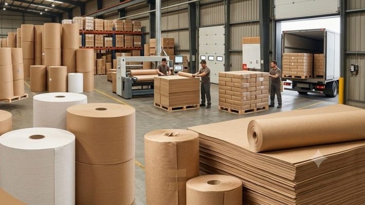 Xưởng cuộn giấy kraft của p.one vina